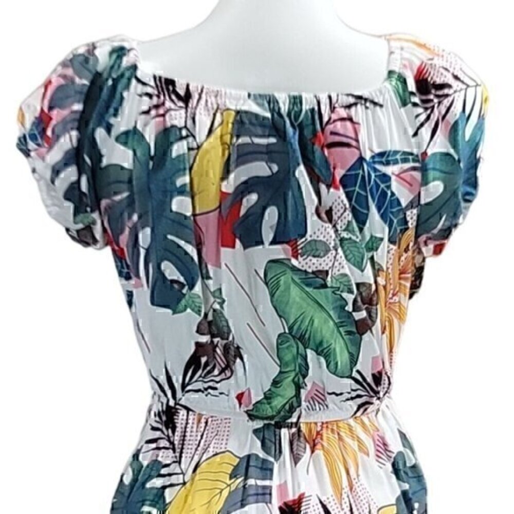 Women's Silk Romper Playsuit Shorts L/XL Multicolor - Picture 6 of 9